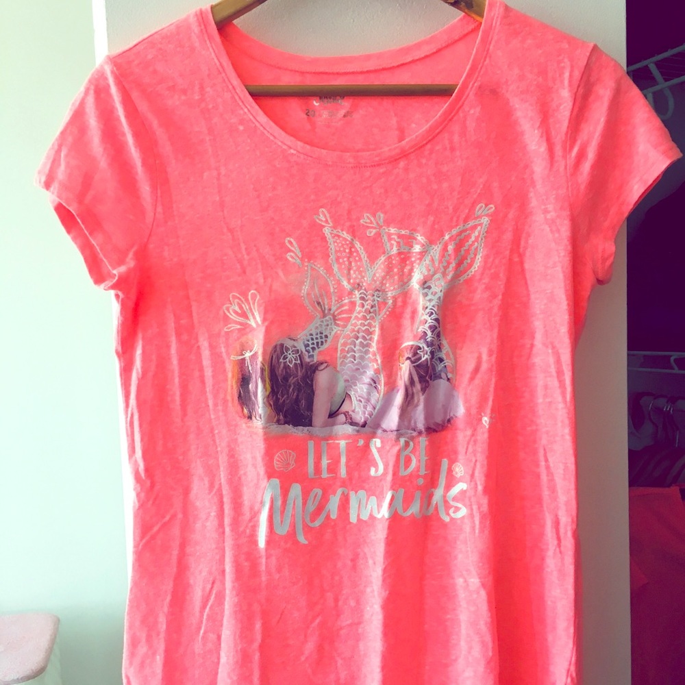Girls pink “let’s be mermaids” shirt